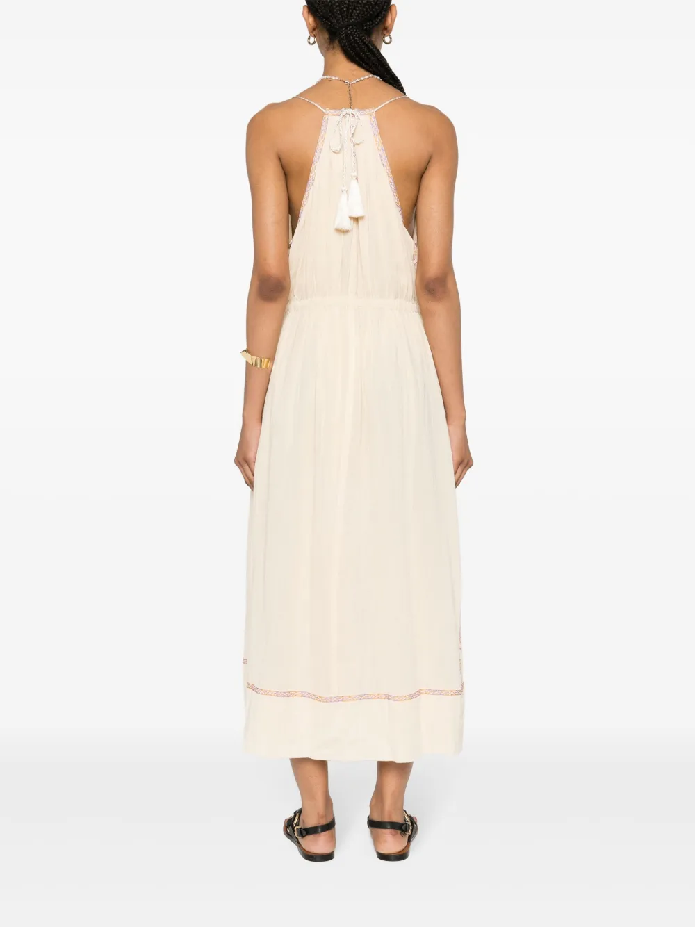 Isabel Marant Étoile Sianna Midikleid Aus Bio-baumwolle In Nude