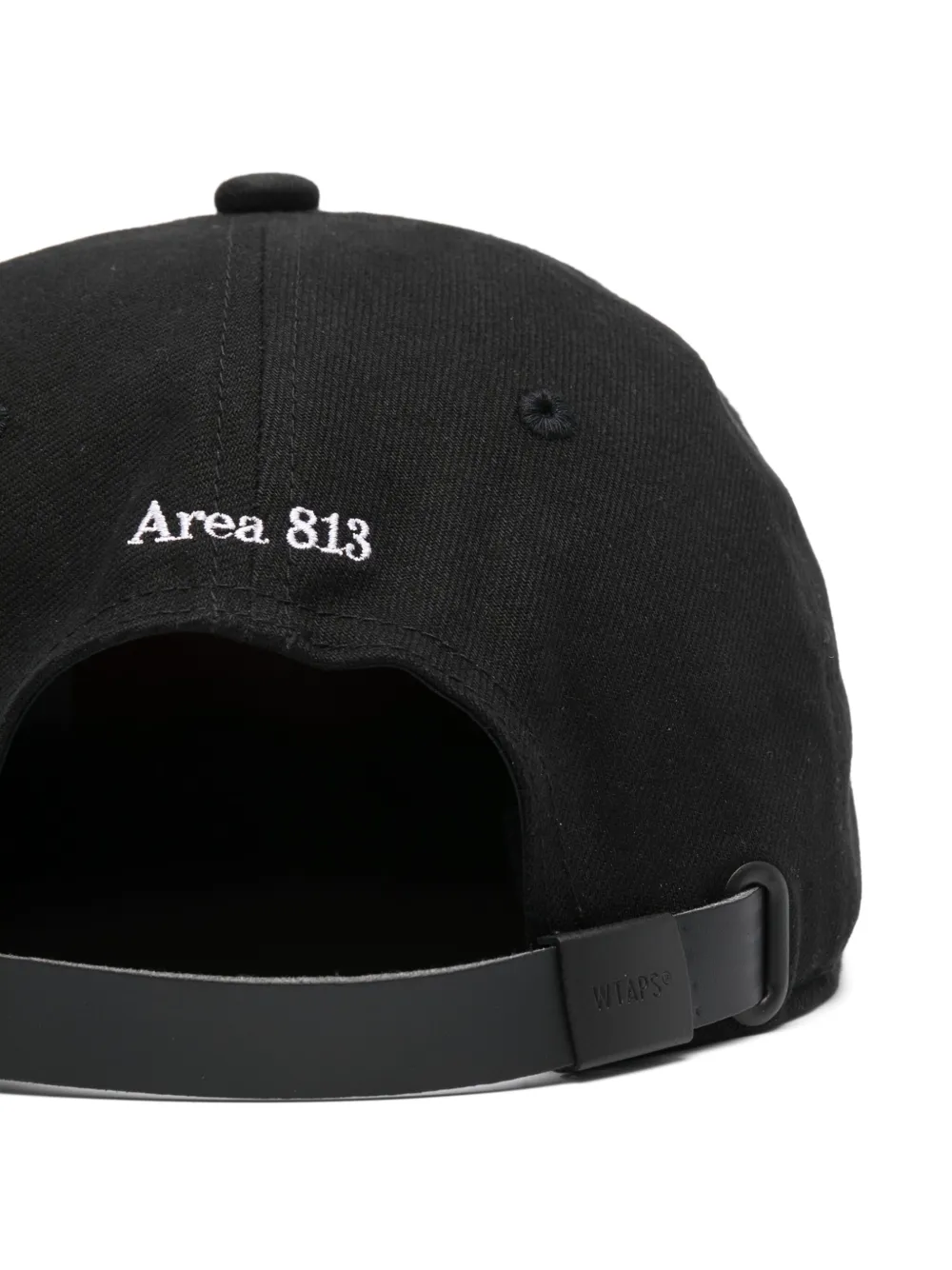 WTAPS logo-embroidered twill cap - Zwart