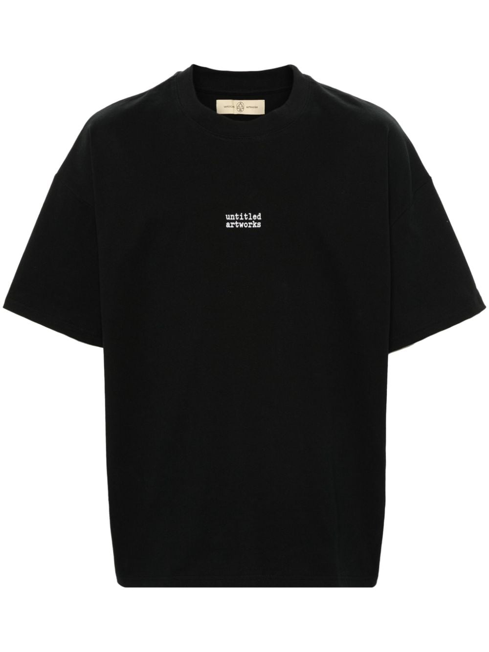 Shop Untitled Artworks Tee Essential Cotton T-shirt In Black