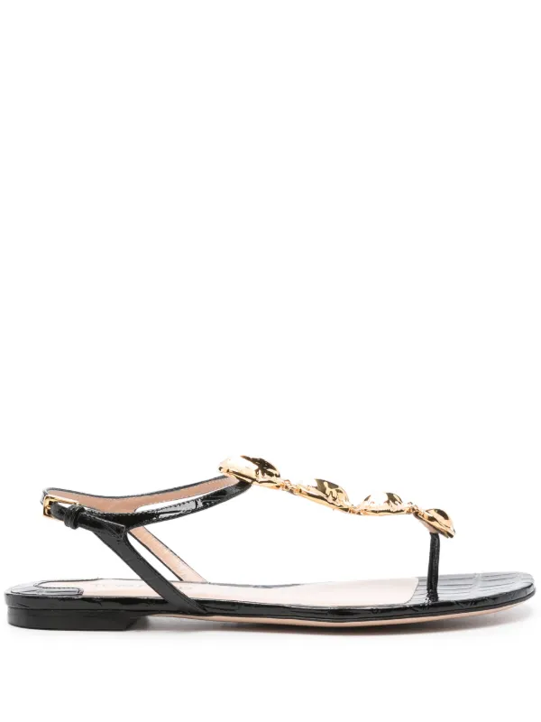 TOM FORD Titan Croc Scales Sandals Black FARFETCH CA