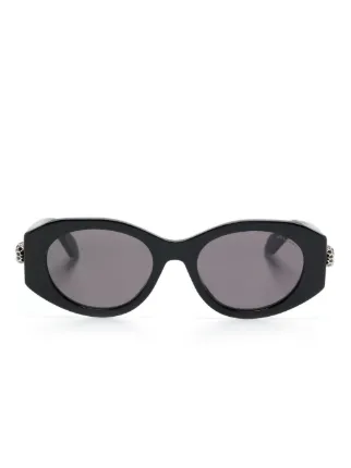 Bvlgari oval-frame Sunglasses | Black | FARFETCH ZA