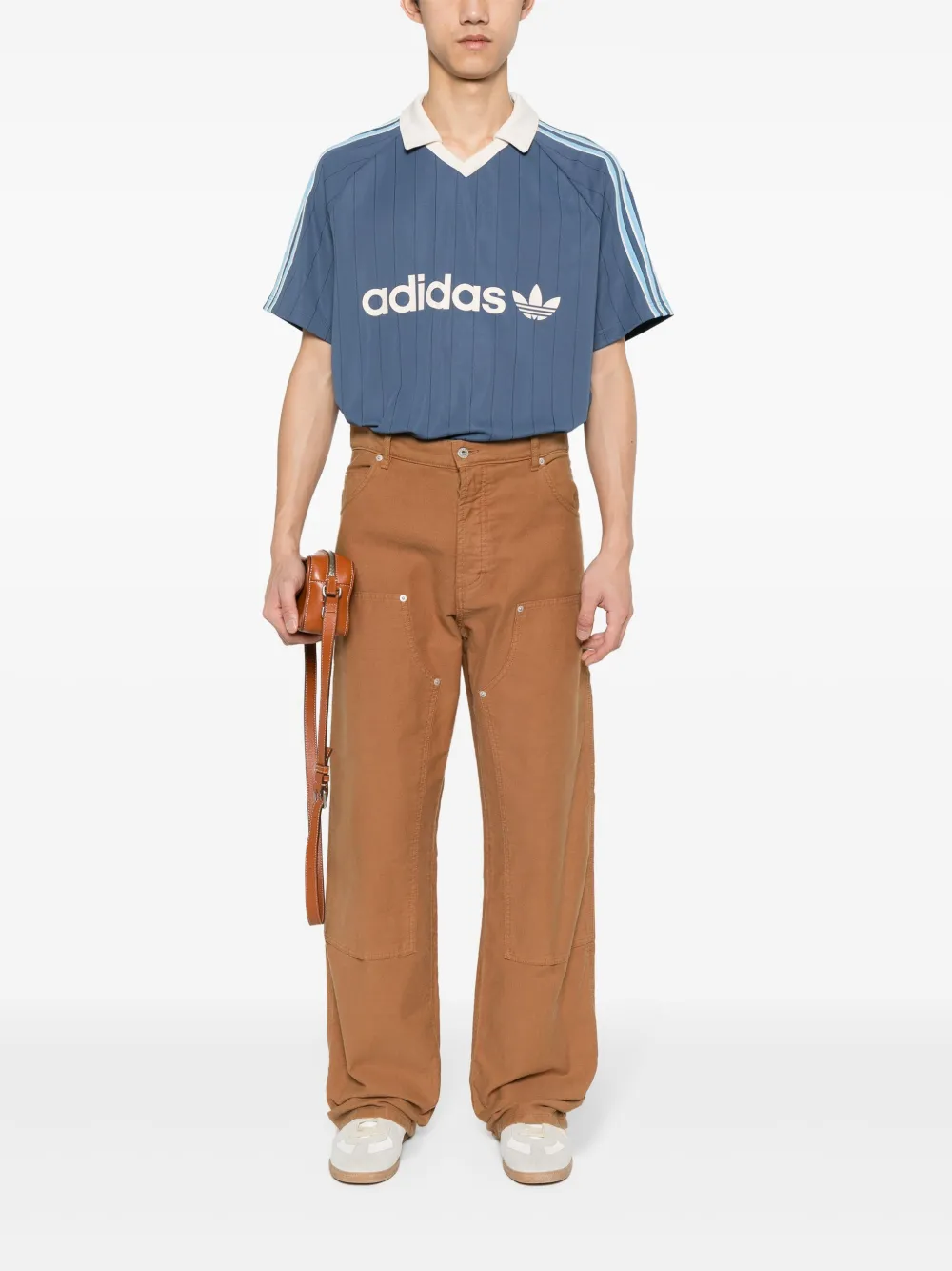 adidas striped jacquard T-shirt - Blauw