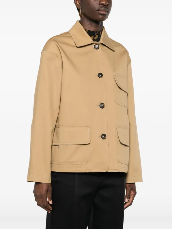 Cream military jacket store