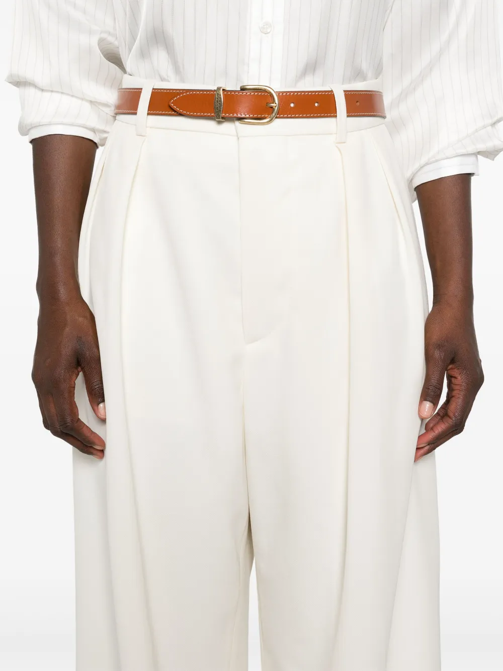 WARDROBE.NYC Low waist pantalon Beige