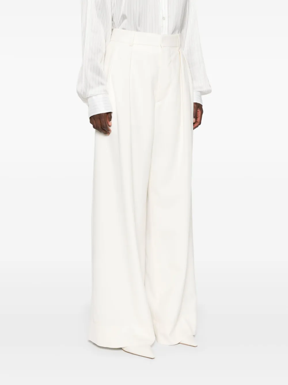 WARDROBE.NYC Low waist pantalon Beige