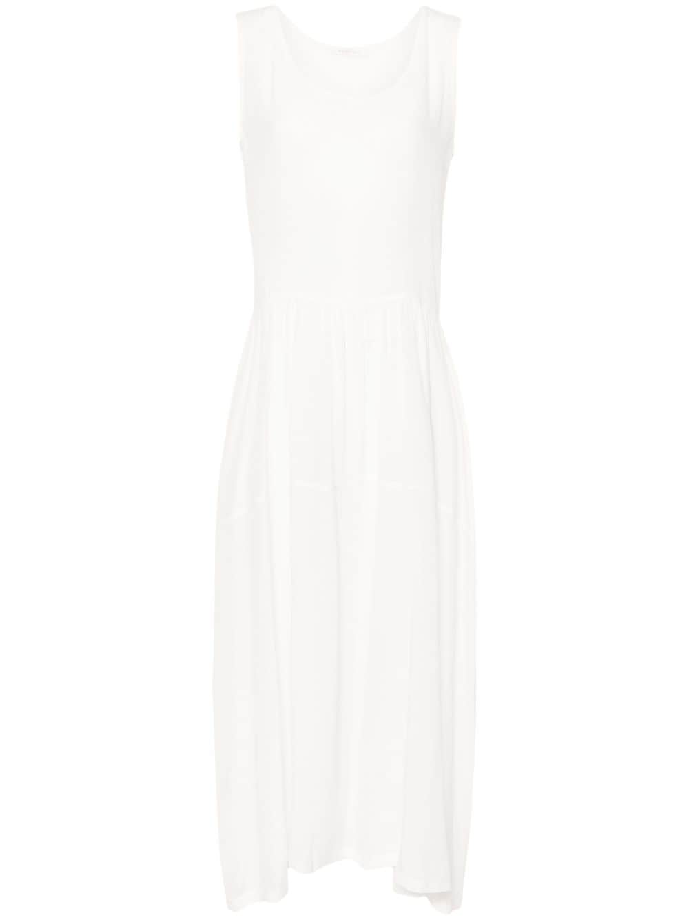 Maurizio Mykonos Tiered Silk Maxi Dress In White