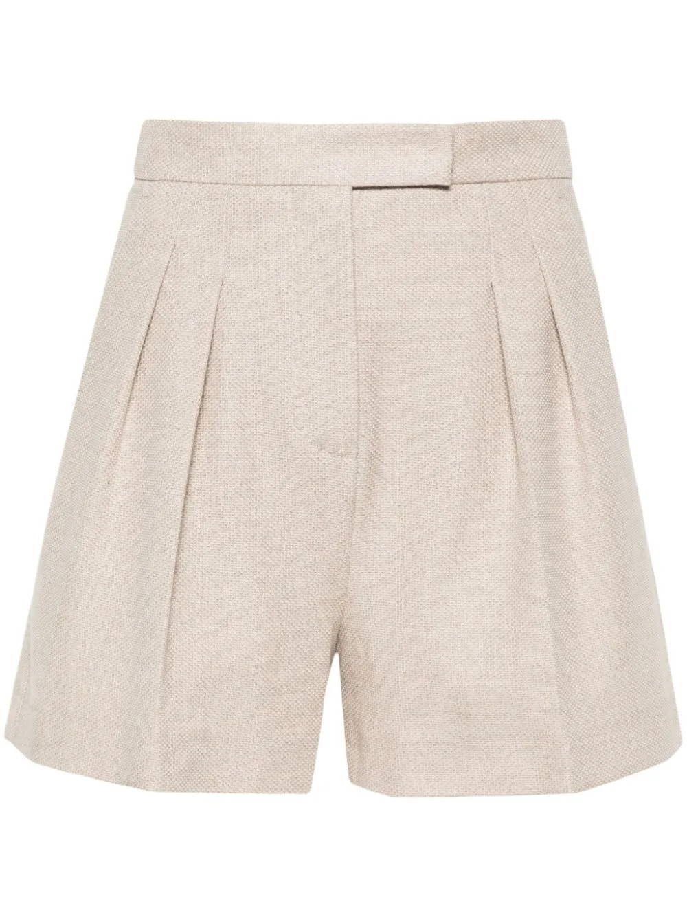 Max Mara Jessica Pleated Shorts In Neutrals