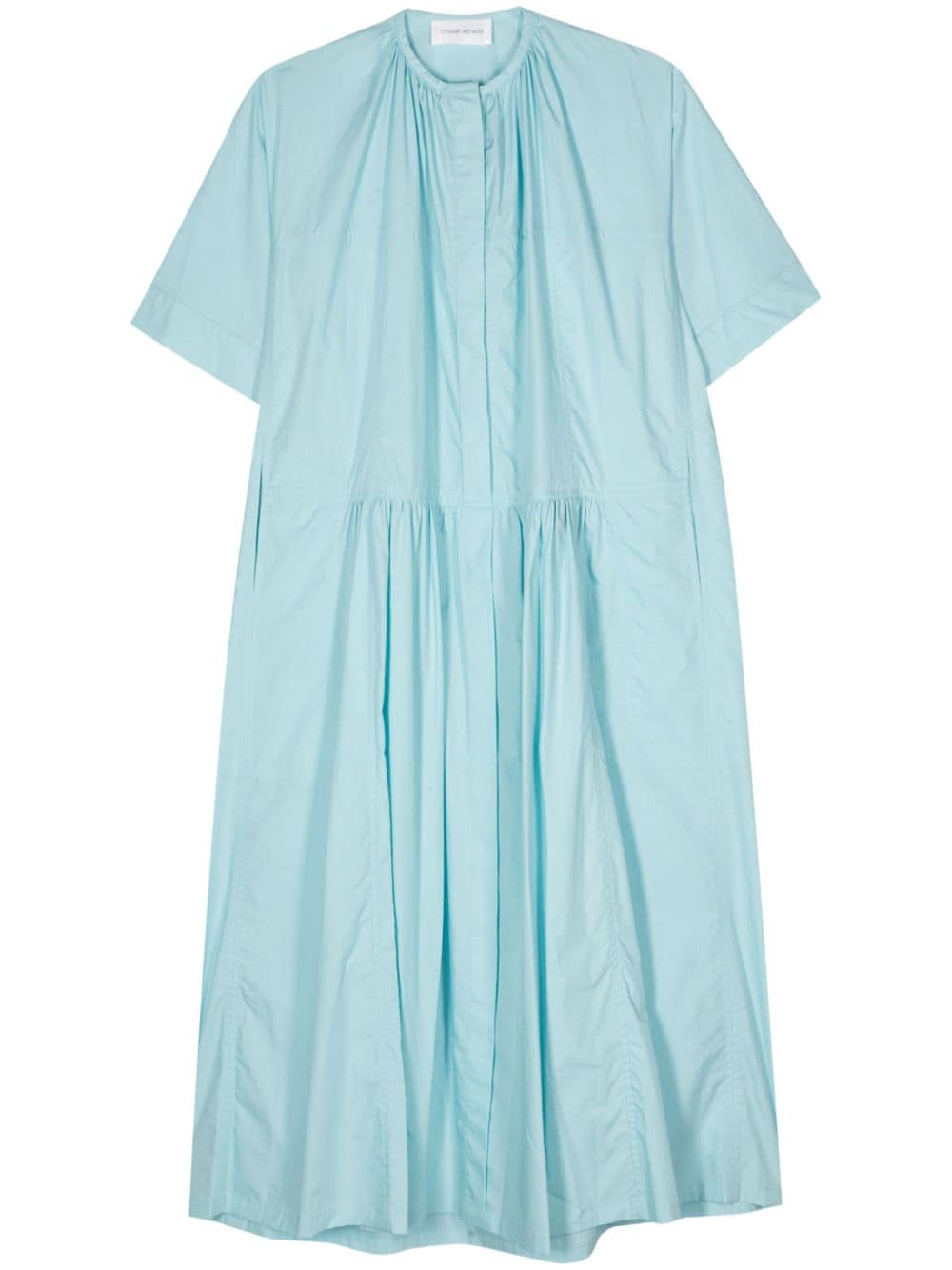 Christian Wijnants Dinya Gathered-detail Dress In Blue