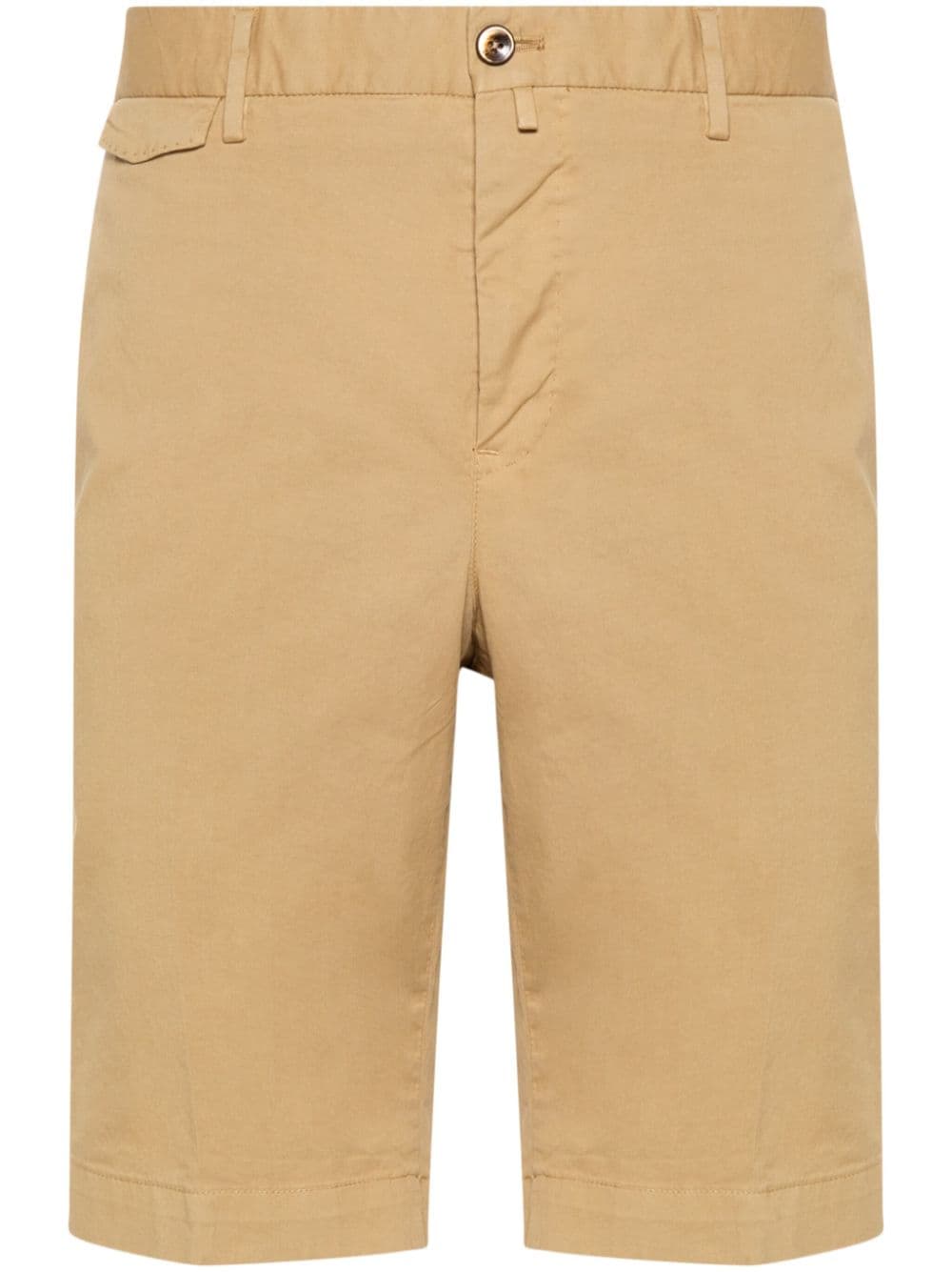 Pt Torino Mid-rise Straight Shorts In Neutrals