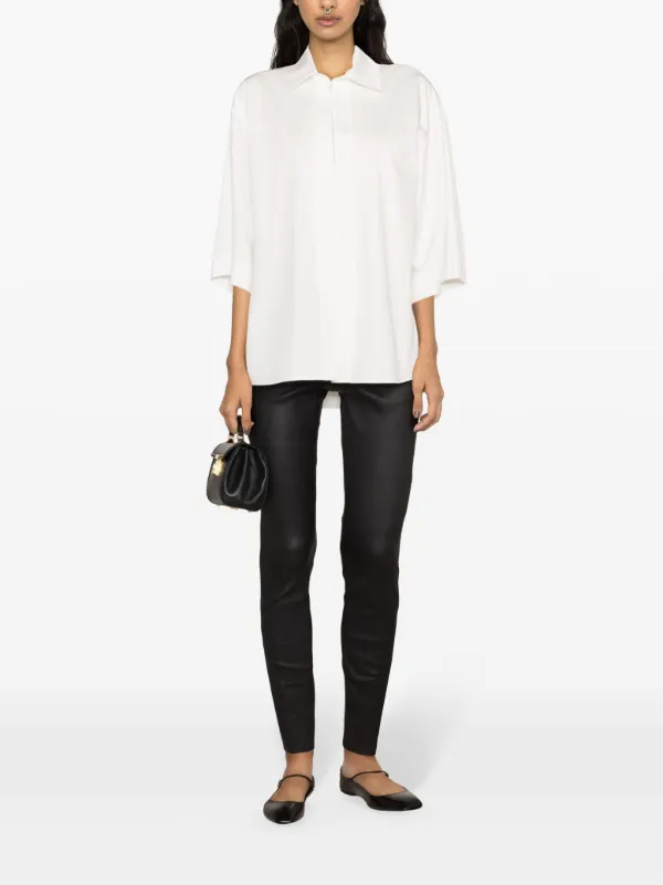 By Malene Birger Elenasoo Leather Leggings Black FARFETCH GE