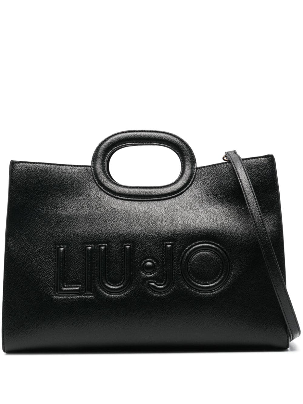 Liu •jo Logo-embossed Tote Bag In Black