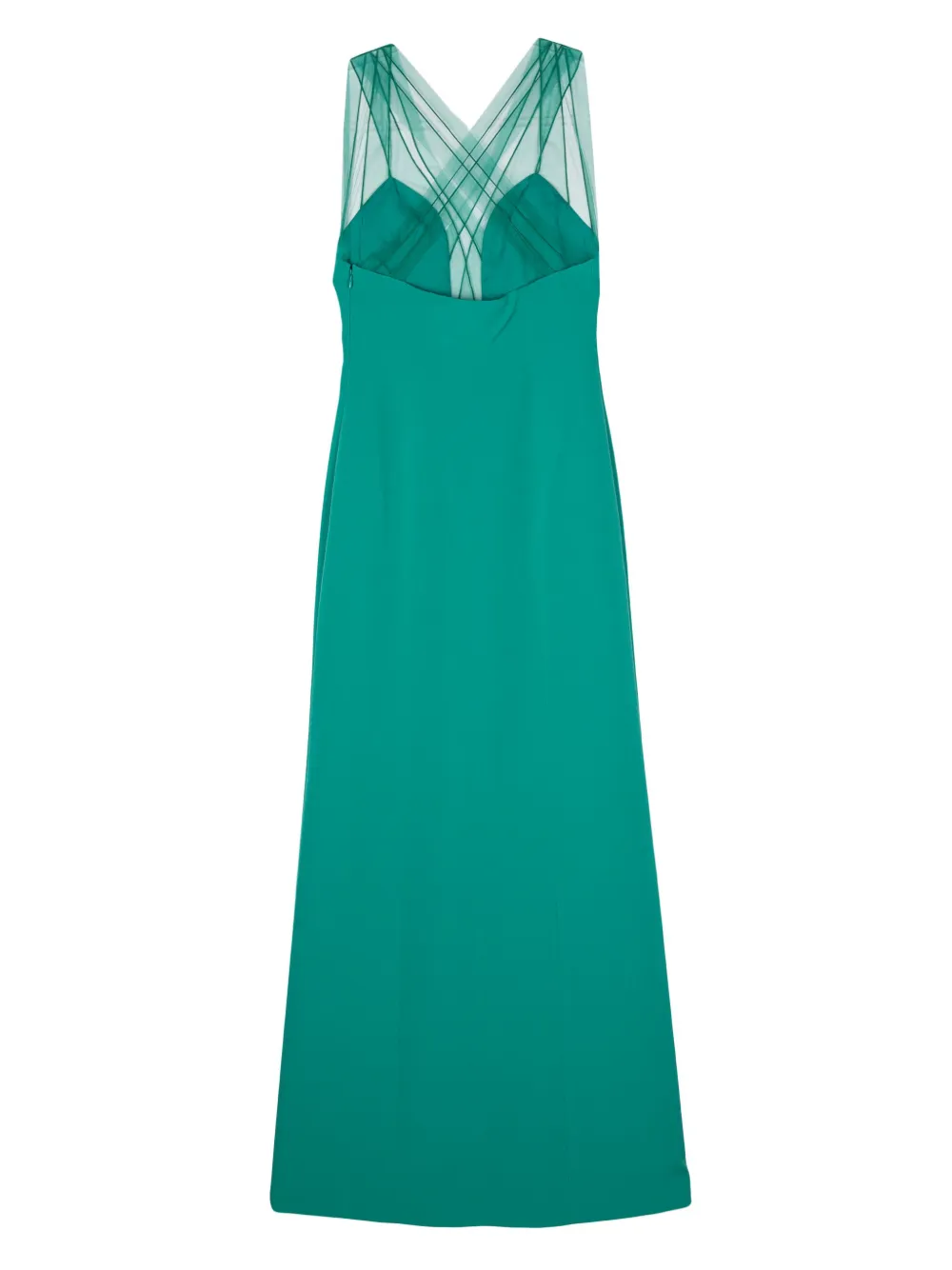 Genny Maxi-jurk met V-hals Groen