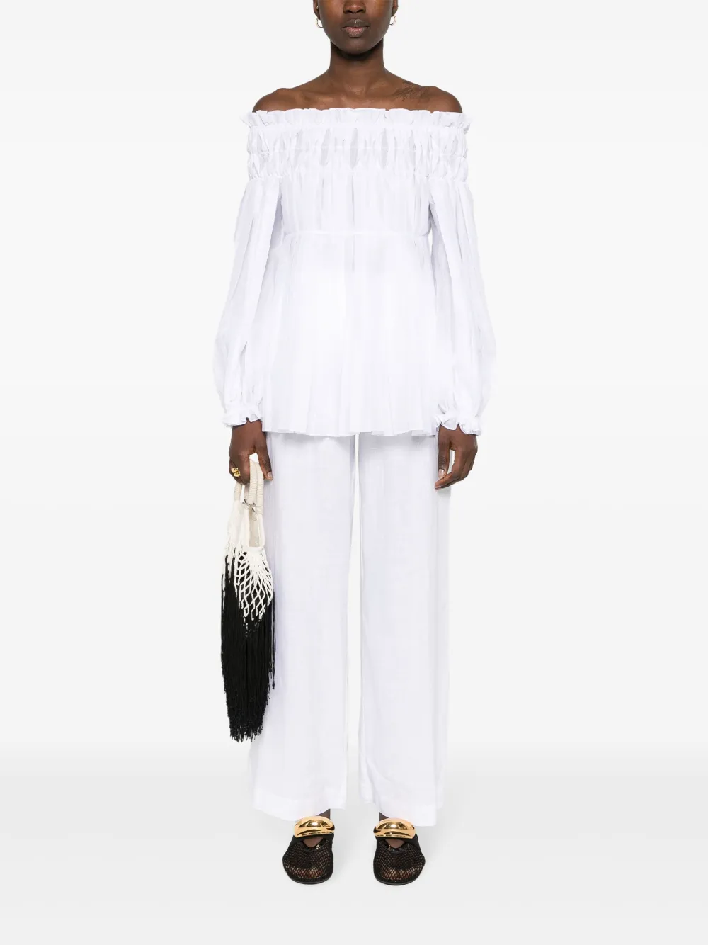 Alberta Ferretti Off-shoulder blouse - Wit