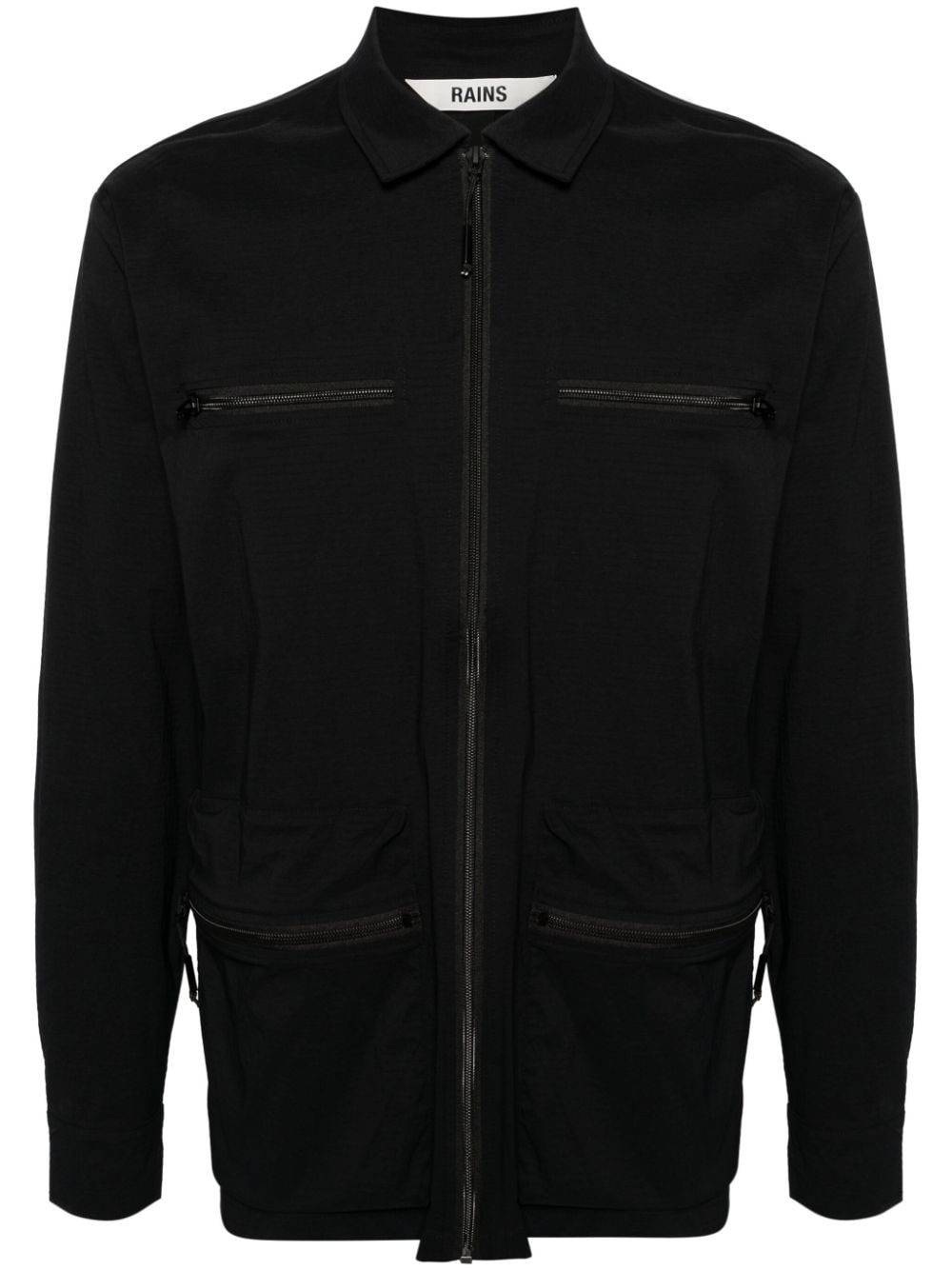 Rains Tomar ripstop shirt jacket Zwart