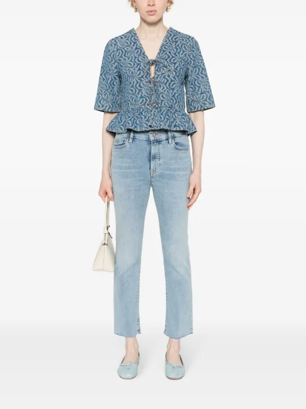 FRAME high-rise straight-leg Jeans | Blue | FARFETCH