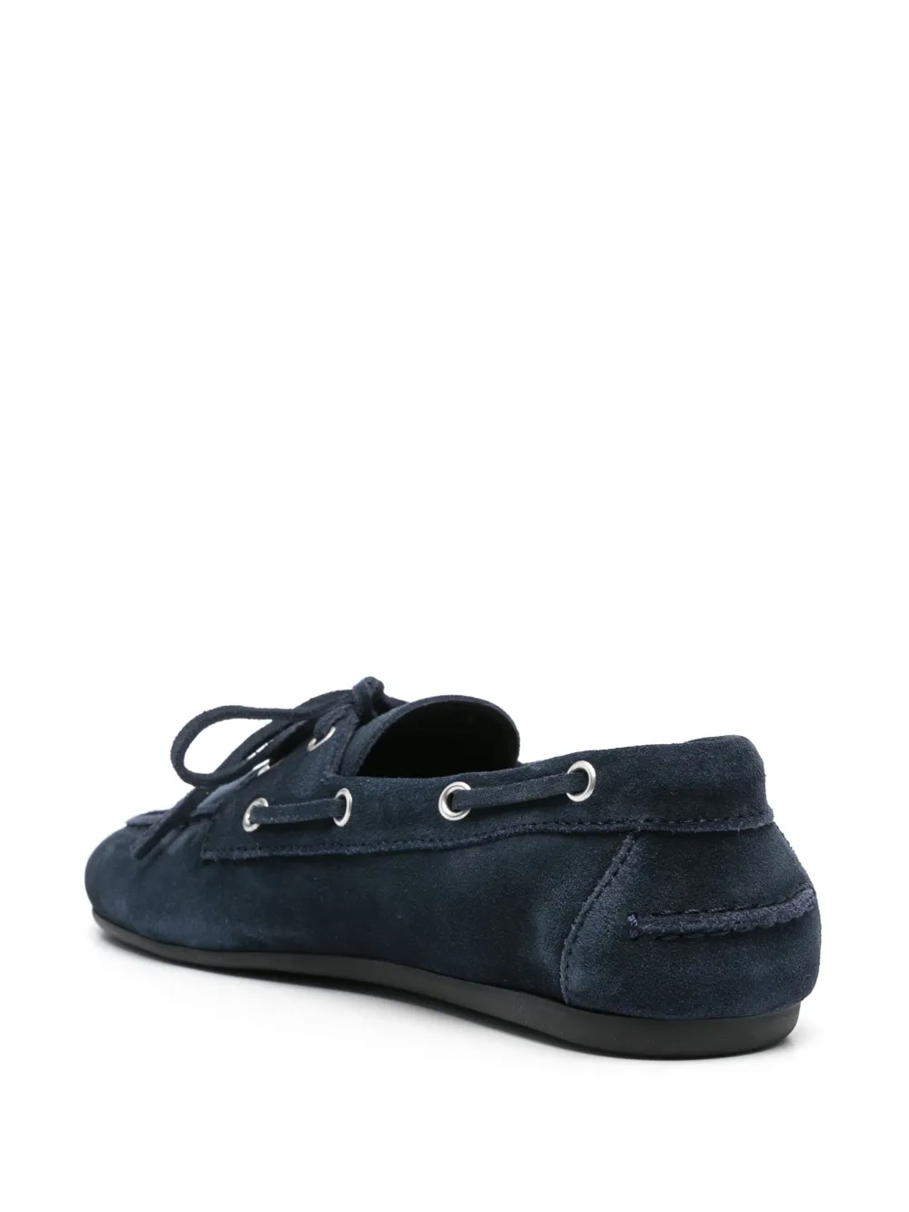 Miu Miu Loafer Aus Wildleder In Blau