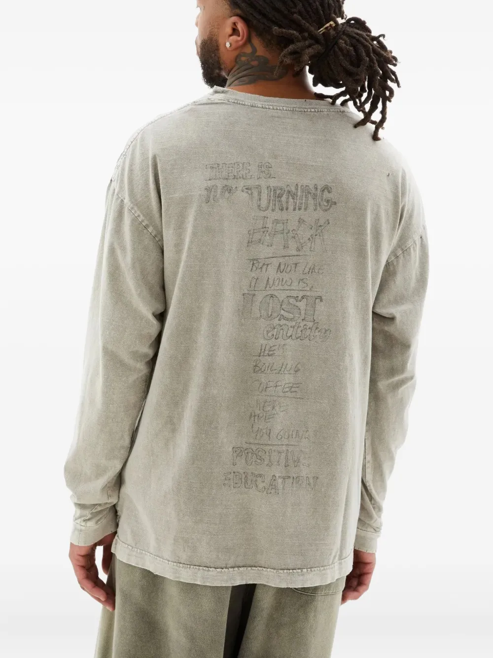 Maison MIHARA YASUHIRO T-shirt met gebleekt effect Beige