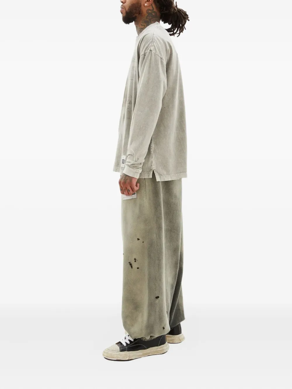 Maison MIHARA YASUHIRO T-shirt met gebleekt effect - Beige