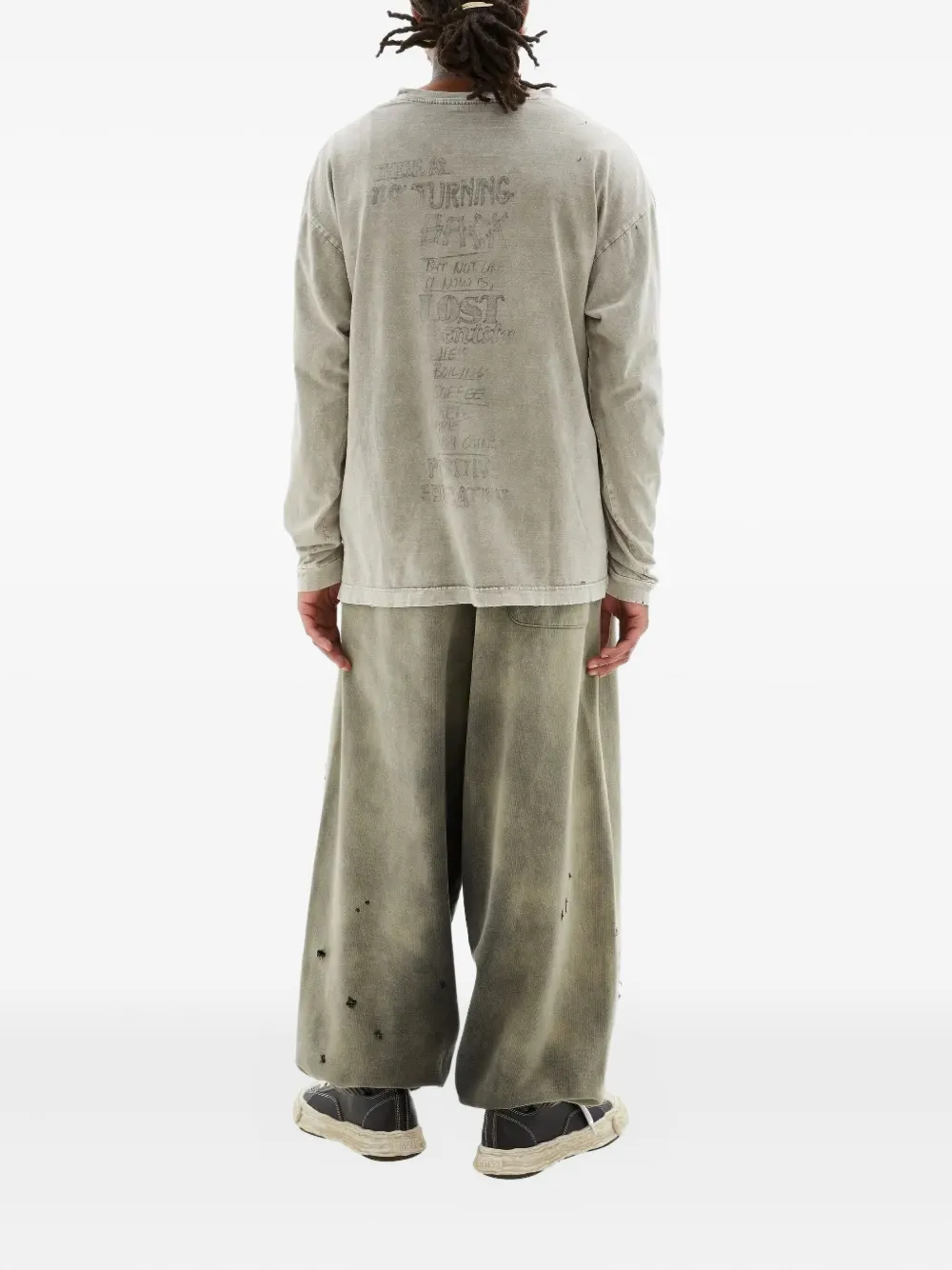 Maison MIHARA YASUHIRO T-shirt met gebleekt effect Beige