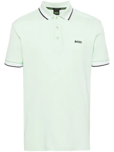 BOSS playera tipo polo con logo bordado