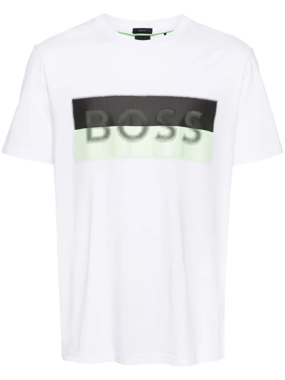 BOSS T-shirt met logo-applicatie Wit