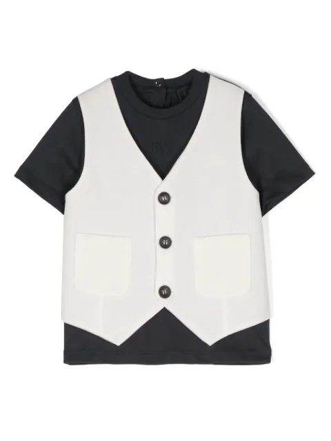 Fay Kids waistcoat-layered T-shirt