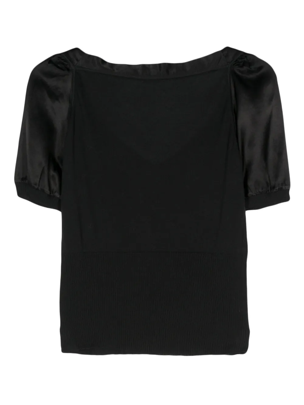 Miu Miu Pre-Owned 2000s top met vlakken - Zwart