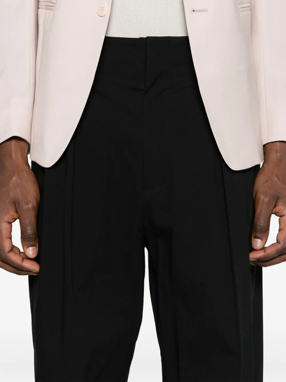 Attachment Straight pantalon Zwart