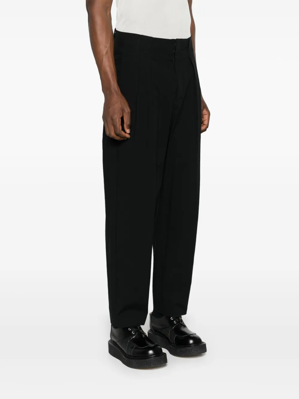 Attachment Straight pantalon Zwart