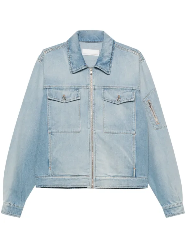 Random Identities sleeve-pocket Denim Jacket | Blue | FARFETCH