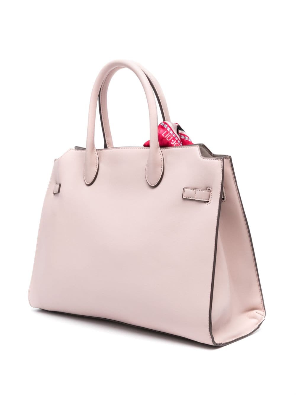 Shop Liu •jo Scarf-detail Tote Bag In 粉色