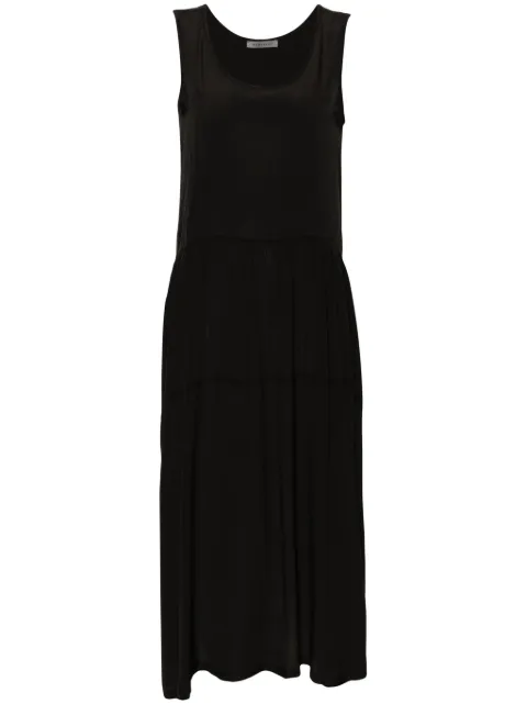 MAURIZIO MYKONOS crepe flared maxi dress