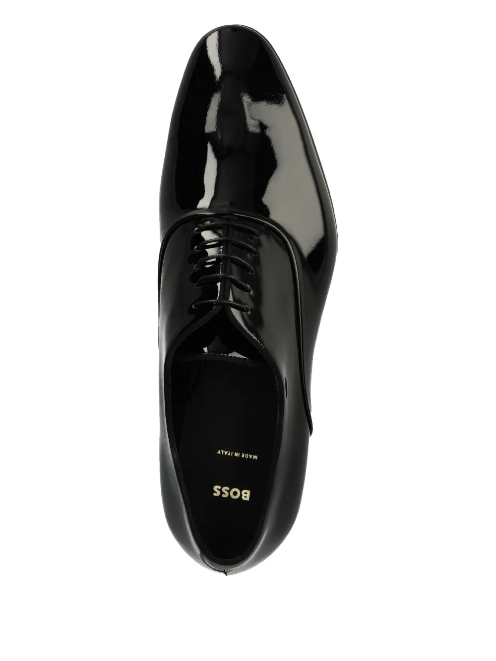 BOSS leather derby shoes Black