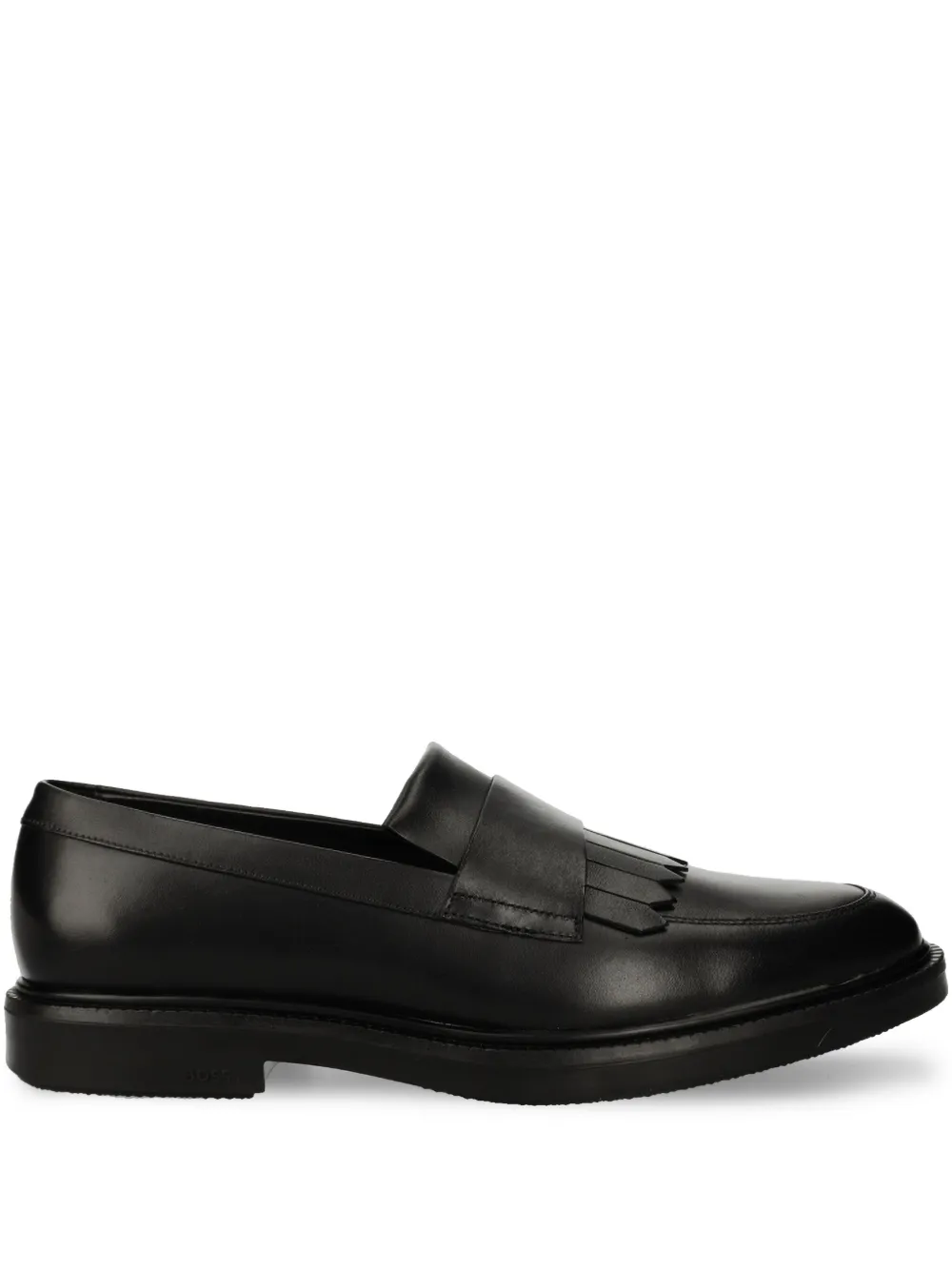 BOSS fringed loafers Black
