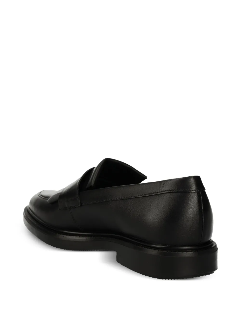 BOSS fringed loafers Black