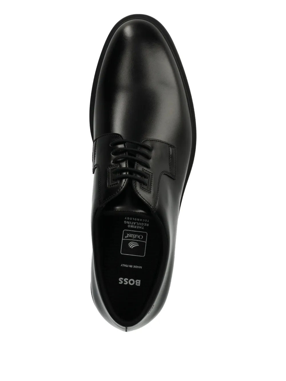 BOSS leather derby shoes Black