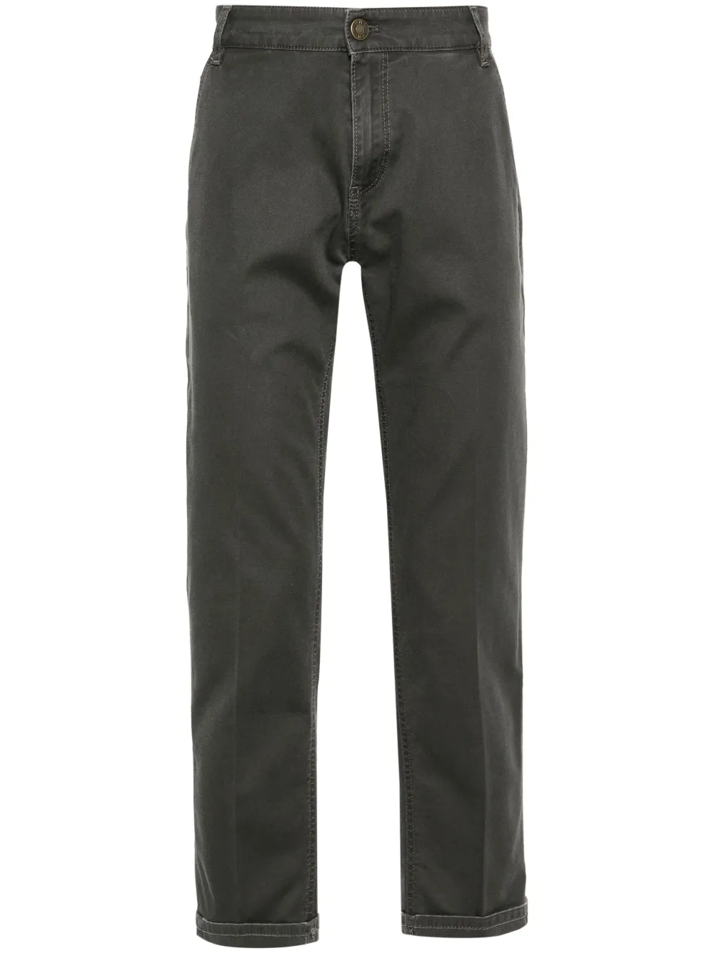 PT Torino Indie pressed-crease tapered trousers Grijs