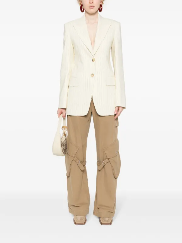 【Sportmax】 Aversaブレザー Sportmax Aversa Pinstriped Blazer | Neutrals | FARFETCH HK