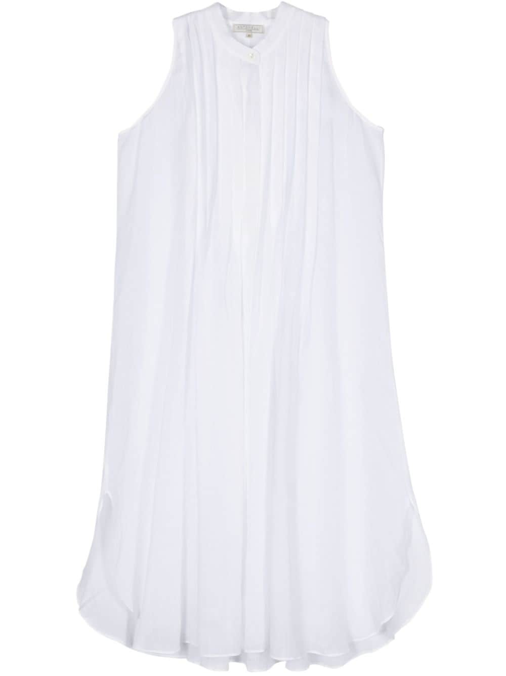 Antonelli Martin Pleated Dress In White