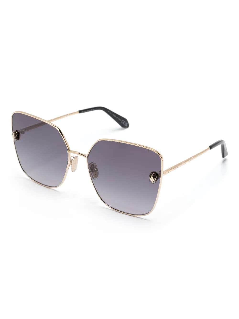 Bvlgari Serpenti zonnebril met oversized montuur - Goud