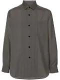 sacai pleated button-up shirt - Grey