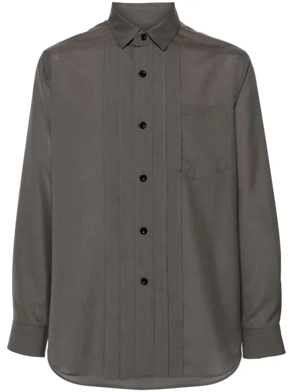美品】sacai サカイ プリーツ シャツ - メルカリ
