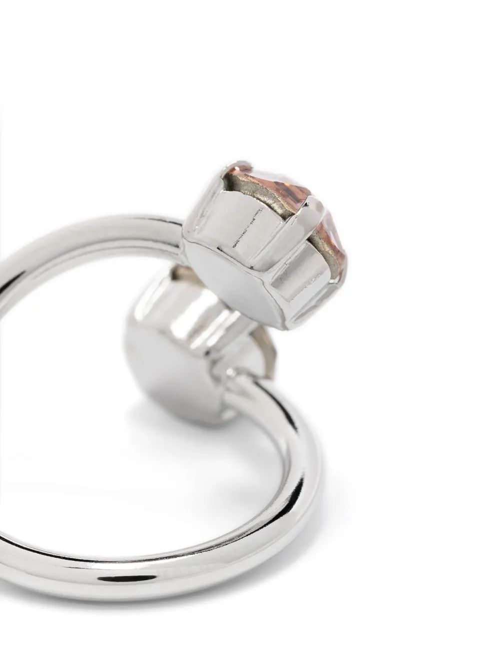 Shop Justine Clenquet Chris Crystal-embellished Ring In Silver