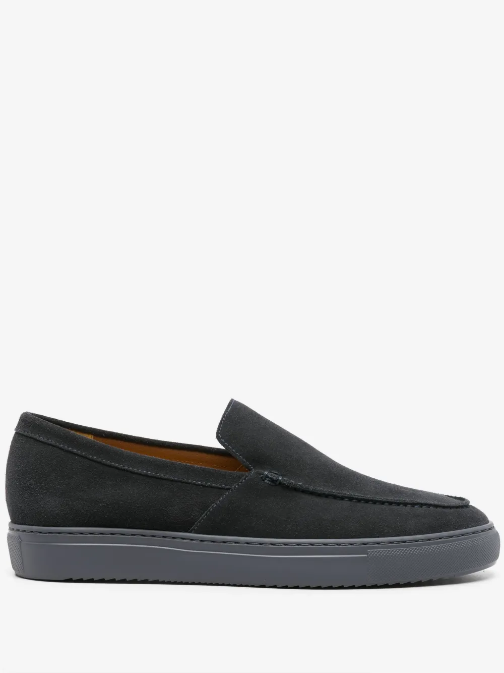 Doucal's round-toe suede loafers | Blue | Image 1