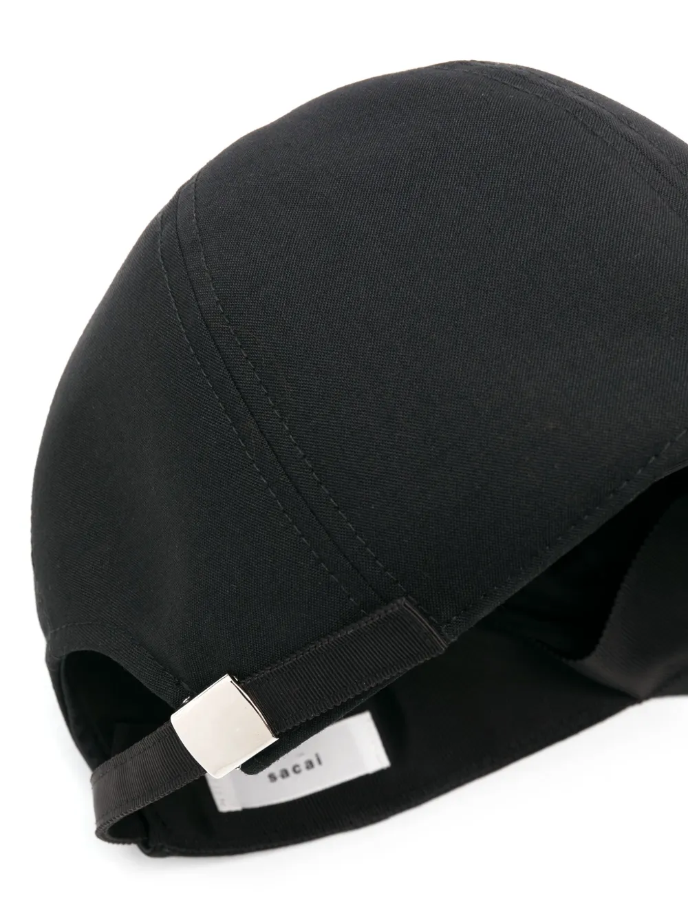 sacai Honkbalpet met geborduurd logo - Zwart