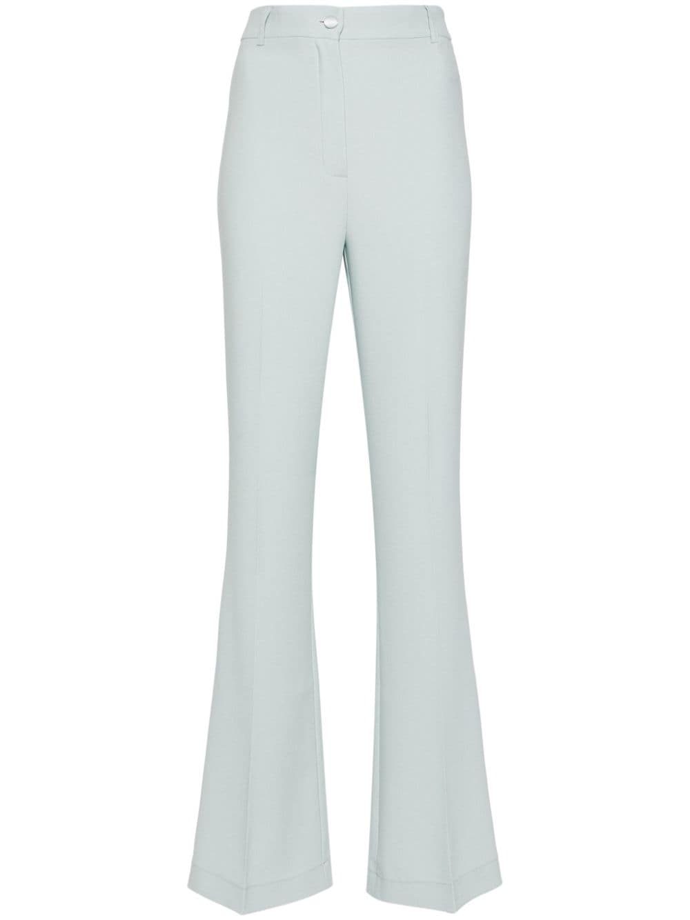 Hebe Studio Flared Jersey Trousers In Blue