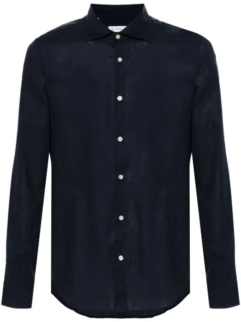Manuel Ritz logo-embroidered long-sleeves shirt