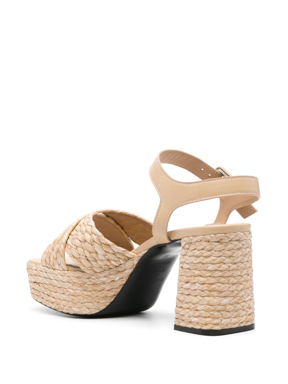 Shop Sergio Rossi 80mm Woven-detail Sandals In Neutrals