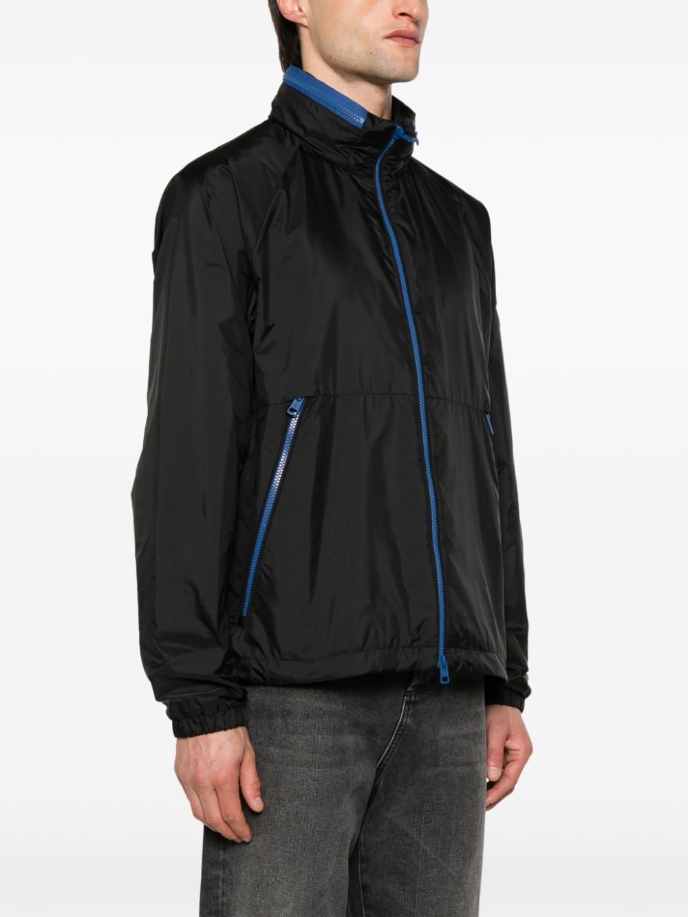 Shop Moncler Octano Lightweight Hooded Jacket In Black