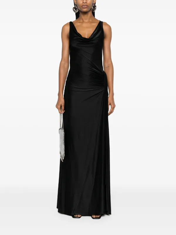 Sleeveless black long dress hotsell
